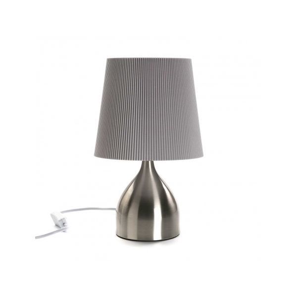 LAMPARA MESA 32.5CM METAL GRIS