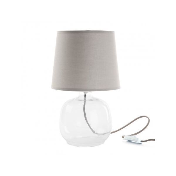 LAMPARA CRISTAL GRIS