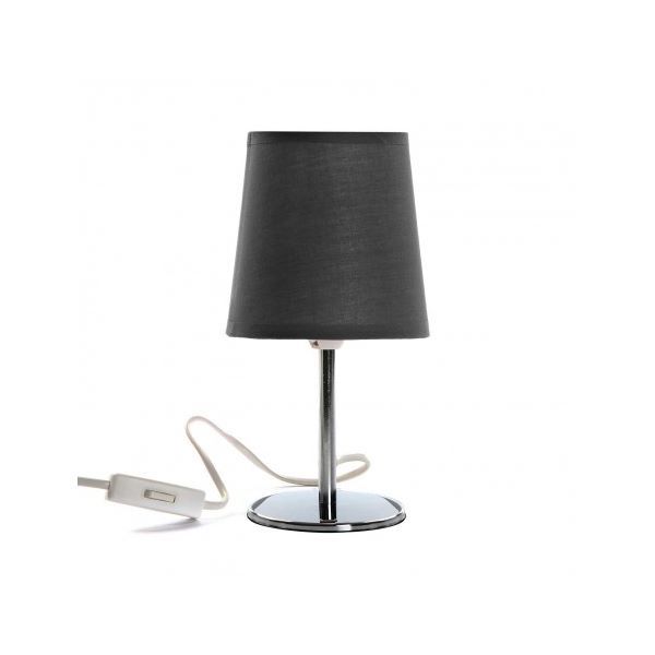 LAMPARA MESA NEGRA METAL 13x13x24