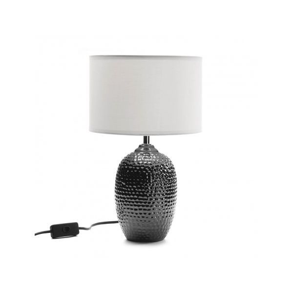 LAMPARA MESA 37CM CERAMICA NEGRA